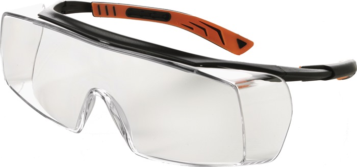UNIVET Schutzbrille 5X7010000 EN 166, EN 170 FT K Bügel schwarz, Scheibe klar Polycarbonat