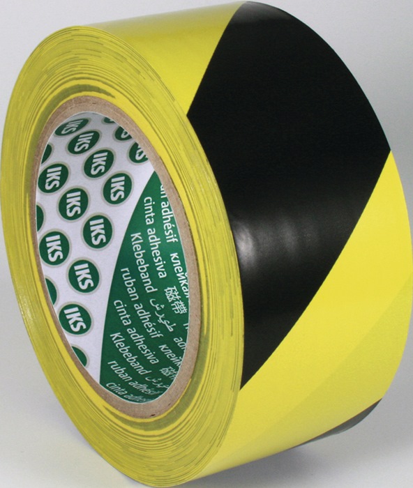 IKS Bodenmarkierungsband F33 PVC schwarz/gelb Länge 33 m Breite 50 mm