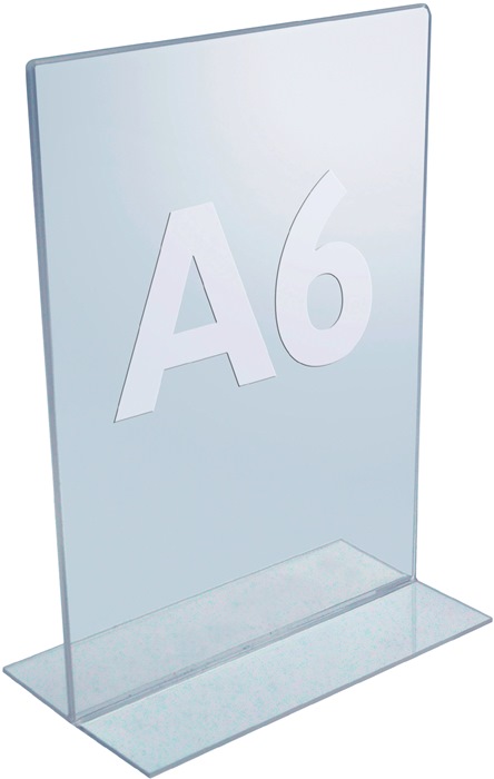 Tischaufsteller  DIN A6 Acryl transparent freistehend