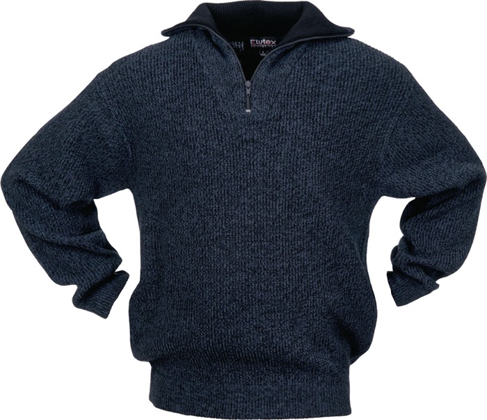 SCHEIBLER Pullover  Größe L schwarz/blau-meliert
